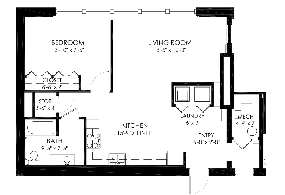 Floor Plans of Grant Terrace Apartments in Oskaloosa, IA